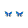 Hyacinth diseño original esmalte goteo esmalte azul mariposa pendientes ins pequeño temperamento dulce luz de lujo commuter earrings Item Picture